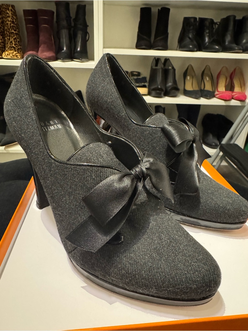 Stuart Weitzman Dark Gray Heels